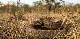 Cascavel muda o ritmo do guizo conforme a distância da ameaça e avisa predadores nos campos do Cerrado Cascavel muda o ritmo do guizo conforme a distância da ameaça e avisa predadores nos campos do Cerrado