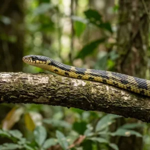 Caninana dispensa emboscada e persegue presas pela floresta com visão aguda e velocidade durante o dia Caninana dispensa emboscada e persegue presas pela floresta com visão aguda e velocidade durante o dia