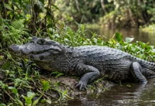 Jacaré-açu usa osteodermos vascularizados do dorso para trocar calor e controlar a temperatura na Amazônia Jacaré-açu usa osteodermos vascularizados do dorso para trocar calor e controlar a temperatura na Amazônia