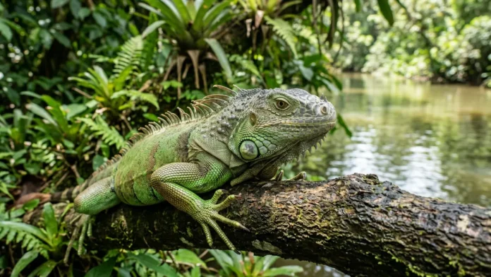 Iguana detecta sombras pelo terceiro olho e combina mergulho com fermentação de folhas para sobreviver Iguana detecta sombras pelo terceiro olho e combina mergulho com fermentação de folhas para sobreviver