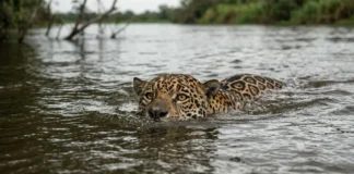 Onça-pintada muda hábitos no inverno e revela força da cheia Onça-pintada muda hábitos no inverno e revela força da cheia
