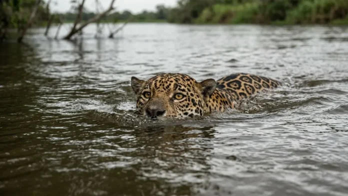 Onça-pintada muda hábitos no inverno e revela força da cheia Onça-pintada muda hábitos no inverno e revela força da cheia