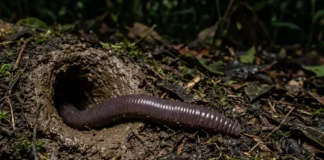Minhoca-gigante-amazônica atinge dois metros, escava galerias de três metros e amplia a entrada de água e ar no solo Minhoca-gigante-amazônica atinge dois metros, escava galerias de três metros e amplia a entrada de água e ar no solo