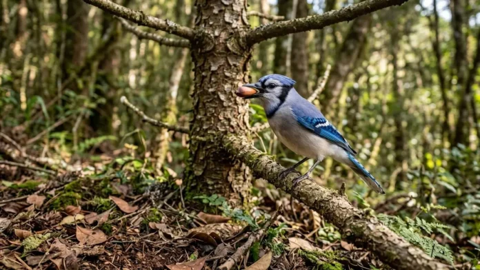 Gralha-azul enterra pinhões, recupera só parte deles e espalha araucárias pelas florestas do Sul do Brasil Gralha-azul enterra pinhões, recupera só parte deles e espalha araucárias pelas florestas do Sul do Brasil