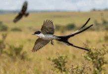 Tesourinha abre a cauda no voo, freia diante do gavião e migra milhares de quilômetros pela América do Sul Tesourinha abre a cauda no voo, freia diante do gavião e migra milhares de quilômetros pela América do Sul