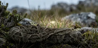 Cotiara permanece imóvel por dias em campos de altitude, reduz o metabolismo e usa a fosseta loreal para caçar no frio Cotiara permanece imóvel por dias em campos de altitude, reduz o metabolismo e usa a fosseta loreal para caçar no frio