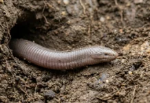 Anfisbênio não é cobra, reforça o crânio para cavar túneis e recua neles com a mesma facilidade Anfisbênio não é cobra, reforça o crânio para cavar túneis e recua neles com a mesma facilidade