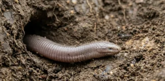 Anfisbênio não é cobra, reforça o crânio para cavar túneis e recua neles com a mesma facilidade Anfisbênio não é cobra, reforça o crânio para cavar túneis e recua neles com a mesma facilidade