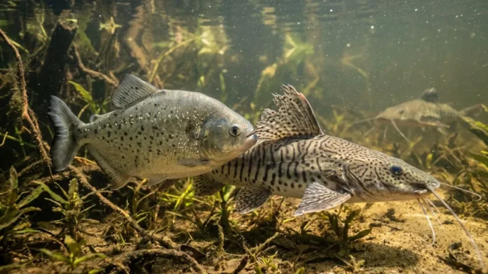 Pirambeba corta parte da nadadeira de outro peixe, retira escamas e deixa a presa viva para se recuperar Pirambeba corta parte da nadadeira de outro peixe, retira escamas e deixa a presa viva para se recuperar