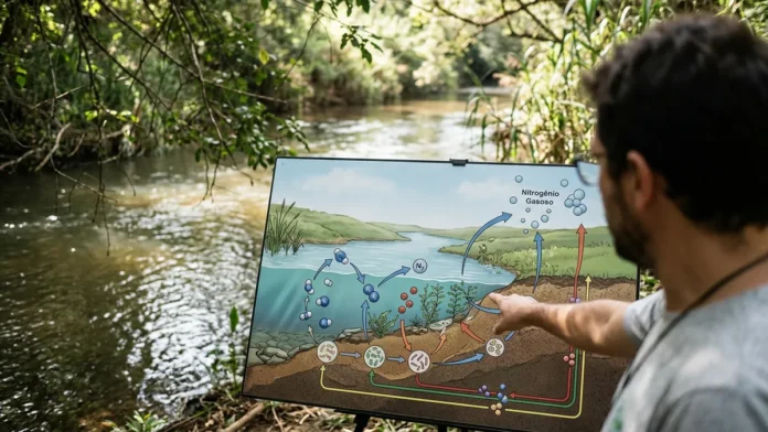 Rios de floresta removem até 95% do nitrogênio no inverno, mas a estação muda quem controla o processo