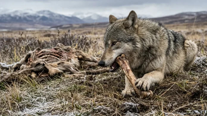 Lobos-cinzentos passam a roer mais ossos em períodos quentes, e o desgaste dos dentes registra a mudança na dieta Lobos-cinzentos passam a roer mais ossos em períodos quentes, e o desgaste dos dentes registra a mudança na dieta