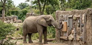 Engenheiros da Georgia Tech criam parede sonora para elefantes africanos, e animais do Zoo Atlanta adotam a estrutura como enriquecimento Engenheiros da Georgia Tech criam parede sonora para elefantes africanos, e animais do Zoo Atlanta adotam a estrutura como enriquecimento