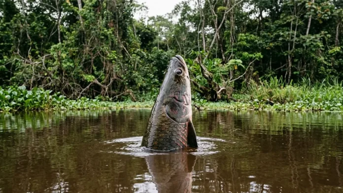 Pirarucu sobe para respirar a cada 15 ou 20 minutos, vira peixe contado um a um e resiste a mordidas de piranha