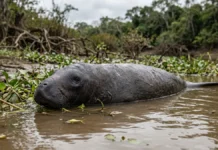 Peixe-boi da Amazônia passa até cinco meses sem comer na vazante, usa gordura acumulada e mantém contato por vocalizações Peixe-boi da Amazônia passa até cinco meses sem comer na vazante, usa gordura acumulada e mantém contato por vocalizações
