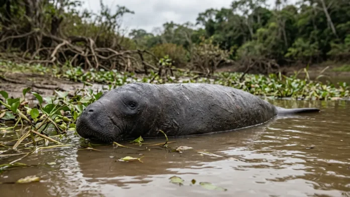 Peixe-boi da Amazônia passa até cinco meses sem comer na vazante, usa gordura acumulada e mantém contato por vocalizações Peixe-boi da Amazônia passa até cinco meses sem comer na vazante, usa gordura acumulada e mantém contato por vocalizações