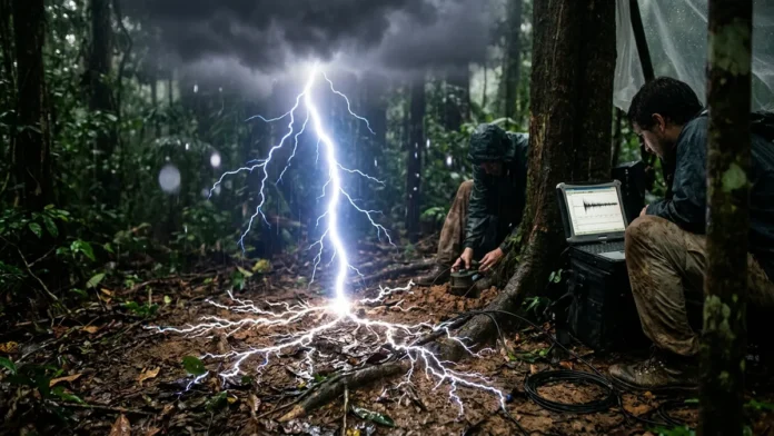 Raios produzem tempestades elétricas chamadas de “thunderquakes”, novo estudo sugere que sinais podem revelar estruturas sob a Terra