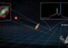 Radiotelescópio detecta laser cósmico recordista a 8 bilhões de anos-luz e revela galáxia em colisão Radiotelescópio detecta laser cósmico recordista a 8 bilhões de anos-luz e revela galáxia em colisão