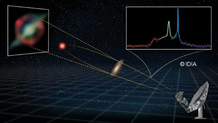 Radiotelescópio detecta laser cósmico recordista a 8 bilhões de anos-luz e revela galáxia em colisão Radiotelescópio detecta laser cósmico recordista a 8 bilhões de anos-luz e revela galáxia em colisão
