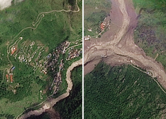 Temperatura elevada : Geleira desaba no Himalaia, eleva rio em 9 metros e deixa Nepal e Tibete sob lama e estradas destruídas