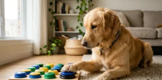 Um cachorro aperta botões para se comunicar e professor da Califórnia discute duas lições para criar inteligência artificial melhor Um cachorro aperta botões para se comunicar e professor da Califórnia discute duas lições para criar inteligência artificial melhor
