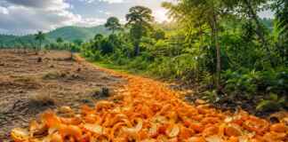 O detalhe escondido sob 12 mil toneladas de cascas de laranja que pode explicar o nascimento de uma floresta
