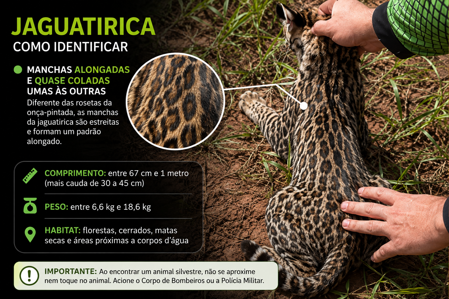 Jaguatirica é confundida com filhote de onça em fazenda de MT 3 Jaguatirica é confundida com filhote de onça em fazenda de MT