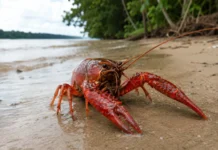 Duas fêmeas de lagostim encontradas em uma praia de Belém produziram o primeiro registro da espécie invasora dentro do bioma Amazônia