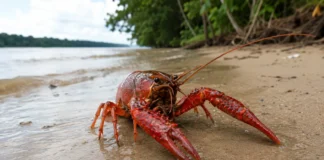 Duas fêmeas de lagostim encontradas em uma praia de Belém produziram o primeiro registro da espécie invasora dentro do bioma Amazônia