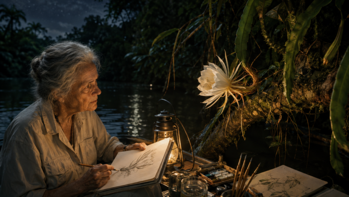 mulher-desenhando-na-amazonia
