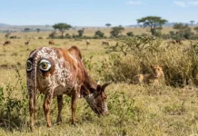 Cientistas pintaram olhos na traseira de vacas e descobriram que isso pode fazer leões desistirem do ataque