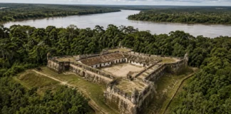 Portugal ergue fortaleza monumental no rio Guaporé, obras terminam em 1783 e construção reaparece após décadas tomada pela floresta