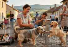 Sobrecarregada por resgates difíceis, associação de resgate precisa priorizar os bichos que já abriga e interromper temporariamente seus cuidados "até novo aviso" Feira de proteção animal em Saint-Dié-des-Vosges com voluntários e animais para adoção