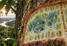 Cientistas abriram folhas, caules e raízes de seringueiras no Acre e Amazonas e encontraram cinco fungos que viviam dentro de árvores aparentemente saudáveis