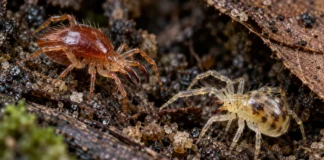 Duas fêmeas microscópicas retiradas do solo de Alter do Chão revelaram duas espécies de ácaros predadores onde turistas enxergam apenas areia e floresta