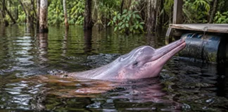 Cientistas colheram amostras de três botos que se aproximavam de visitantes em Novo Airão e encontraram fungos compartilhados entre pele, boca e água