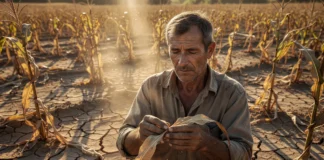 A pastagem secou e o milho murchou no pé sob o calor extremo; agricultores familiares pedem ajuda em 80% das perdas porque sozinhos não se reerguem na França