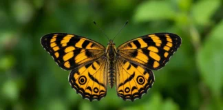 Um outro tipo de efeito borboleta: como borboletas coloridas e listradas com ilusões ópticas enganam os predadores