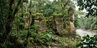 Portugal ergue fortes na floresta amazônica para cumprir duas funções, enfrenta rios e pedra escassa, abandona estruturas e as reencontra séculos depois Portugal ergue fortes na floresta amazônica para cumprir duas funções, enfrenta rios e pedra escassa, abandona estruturas e as reencontra séculos depois