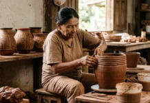 Cerâmica marajoara combina uma técnica sem torno, duas regras geométricas e reaparece hoje na produção artesanal de Icoaraci Cerâmica marajoara combina uma técnica sem torno, duas regras geométricas e reaparece hoje na produção artesanal de Icoaraci