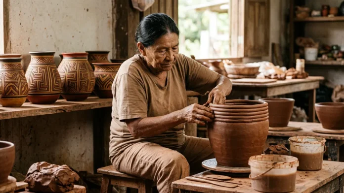 Cerâmica marajoara combina uma técnica sem torno, duas regras geométricas e reaparece hoje na produção artesanal de Icoaraci Cerâmica marajoara combina uma técnica sem torno, duas regras geométricas e reaparece hoje na produção artesanal de Icoaraci
