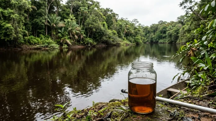 Rio de água preta chega a pH 4, mantém a água clara no copo e reduz larvas de mosquito, com dois efeitos na pesca e navegação Rio de água preta chega a pH 4, mantém a água clara no copo e reduz larvas de mosquito, com dois efeitos na pesca e navegação