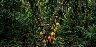 Cacau nativo cresce na sombra da várzea, enquanto a plantação a pleno sol exige duas frentes de manejo e depende de uma mosquinha minúscula Cacau nativo cresce na sombra da várzea, enquanto a plantação a pleno sol exige duas frentes de manejo e depende de uma mosquinha minúscula