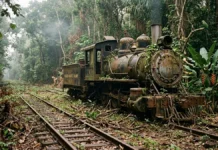 Ferrovia Madeira-Mamoré é construída entre 1907 e 1912 para contornar cachoeiras, enfrenta doenças e vira trecho turístico décadas depois Ferrovia Madeira-Mamoré é construída entre 1907 e 1912 para contornar cachoeiras, enfrenta doenças e vira trecho turístico décadas depois