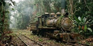 Ferrovia Madeira-Mamoré é construída entre 1907 e 1912 para contornar cachoeiras, enfrenta doenças e vira trecho turístico décadas depois Ferrovia Madeira-Mamoré é construída entre 1907 e 1912 para contornar cachoeiras, enfrenta doenças e vira trecho turístico décadas depois