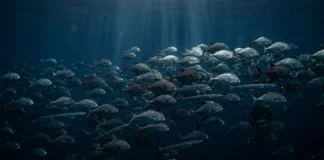 Pesca industrial esvazia peixes entre 200 e 1.000 metros há décadas, reduzindo uma teia escura que sustenta cardumes da superfície Pesca industrial esvazia peixes entre 200 e 1.000 metros há décadas, reduzindo uma teia escura que sustenta cardumes da superfície