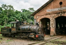 Dois governos recuperam locomotiva e oficina da Madeira-Mamoré, que atravessaram o século XX entre glória e abandono, para formar museu em Porto Velho Dois governos recuperam locomotiva e oficina da Madeira-Mamoré, que atravessaram o século XX entre glória e abandono, para formar museu em Porto Velho