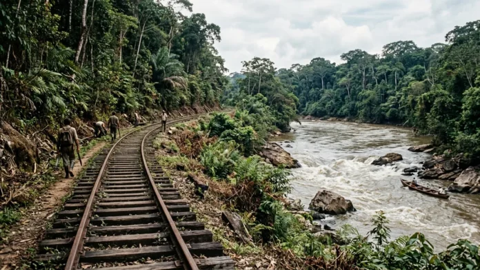 Ferrovia Madeira-Mamoré contorna cachoeiras para escoar borracha boliviana e fica pronta em 1912, no século XX, quando a Ásia já tirava mercado