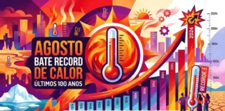 Agosto bate recorde de calor em 100 anos, enquanto oceanos aquecem e El Niño avança Agosto bate recorde de calor em 100 anos, enquanto oceanos aquecem e El Niño avança