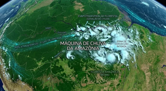 Seca e desmatamento reduzem a “máquina de chuva” da Amazônia e ameaçam água, energia e alimentos Seca e desmatamento reduzem a “máquina de chuva” da Amazônia e ameaçam água, energia e alimentos