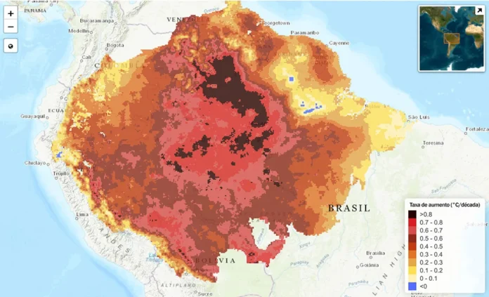 Seca eleva extremos de calor em 3,2 °C na Amazônia preservada e amplia risco para rios e florestas Seca eleva extremos de calor em 3,2 °C na Amazônia preservada e amplia risco para rios e florestas